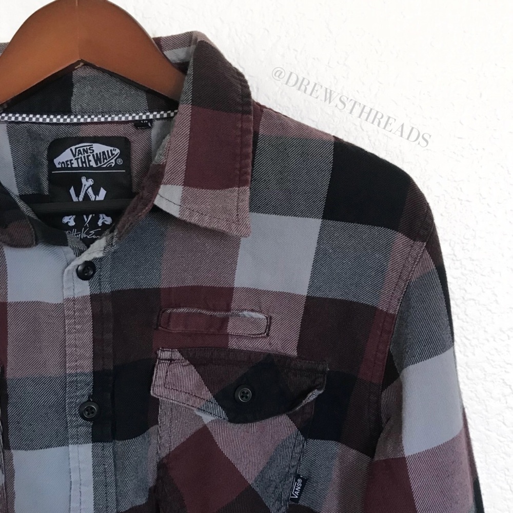 Vans X Anthony Van Engelen Plaid Flannel Button Up